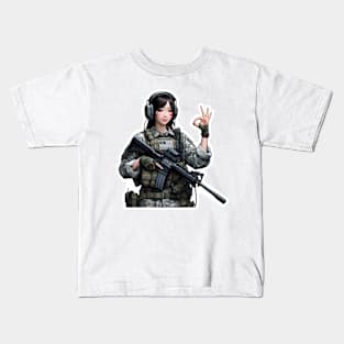 Tactical Girl Kids T-Shirt